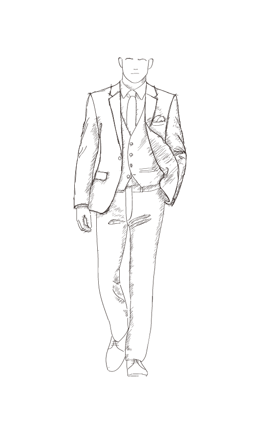 Ilustración de smoking para hombre